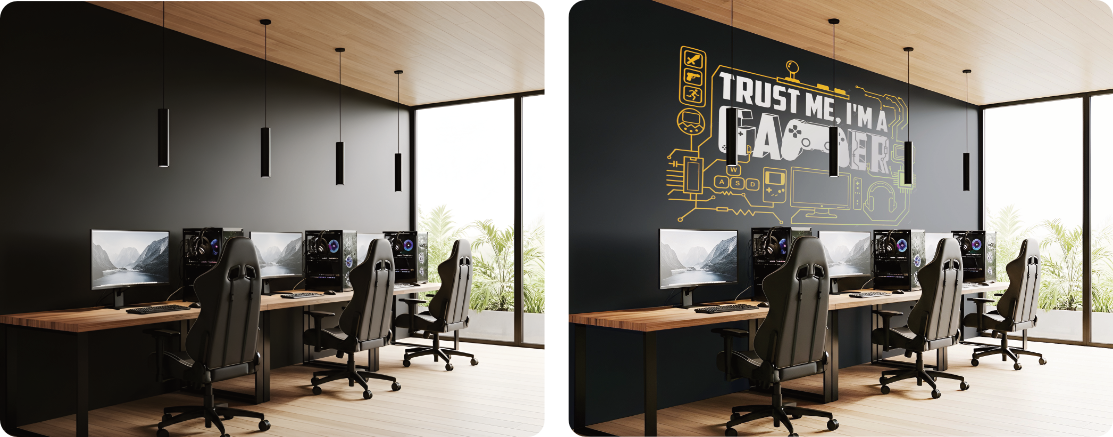 Esports & Gaming Room Wall Design